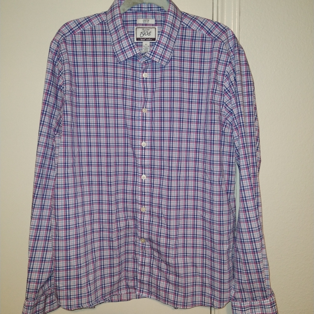 Jos A Bank 1905 BRRR Comfort Stretch Slim Fit Long Sleeve Shirt Men's sz XL.